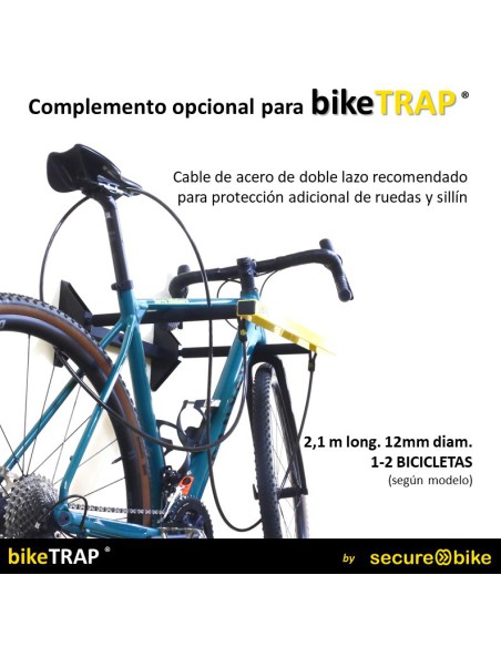 Cabo de aço de laço duplo - 2,1 m de comprimento - 12 mm de diâmetro