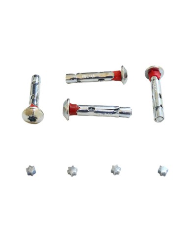 4 8mm metal anchors for solid walls